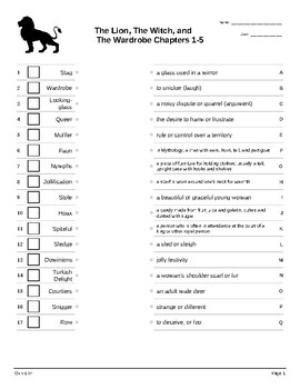 lion witch and wardrobe printable activities matching game