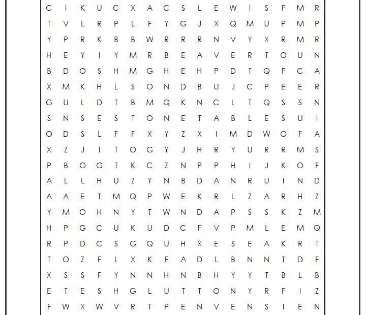 The Lion The Witch And The Wardrobe Word Search Figurative Language