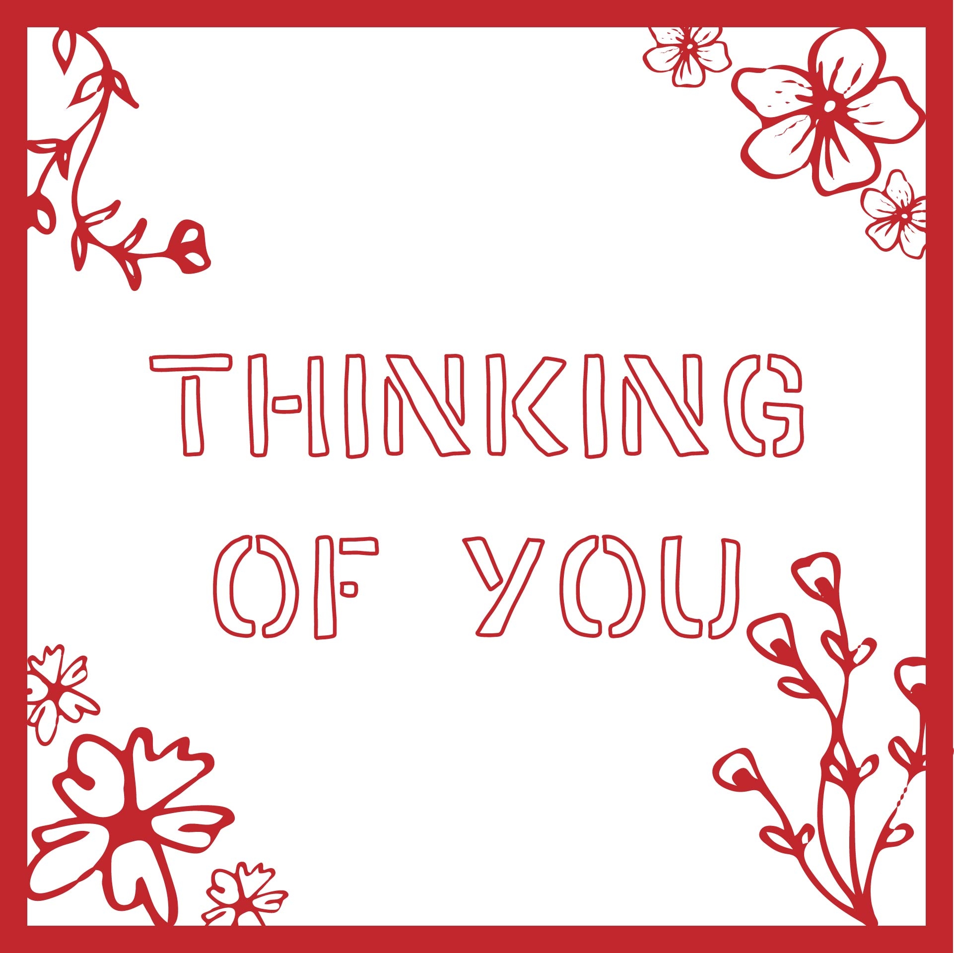 Thinking Of You Card Printable