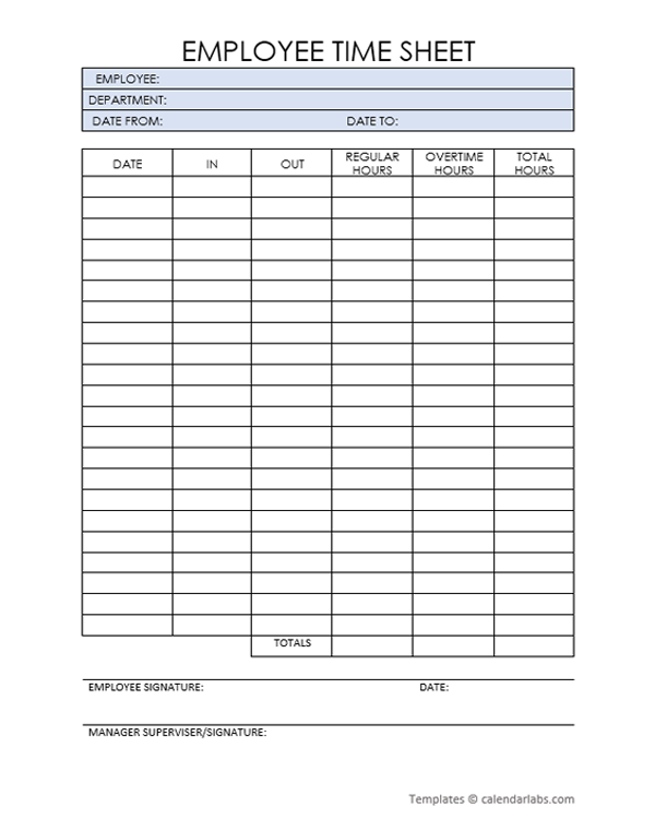 Timesheet Template Free Printable Free Printables Hub