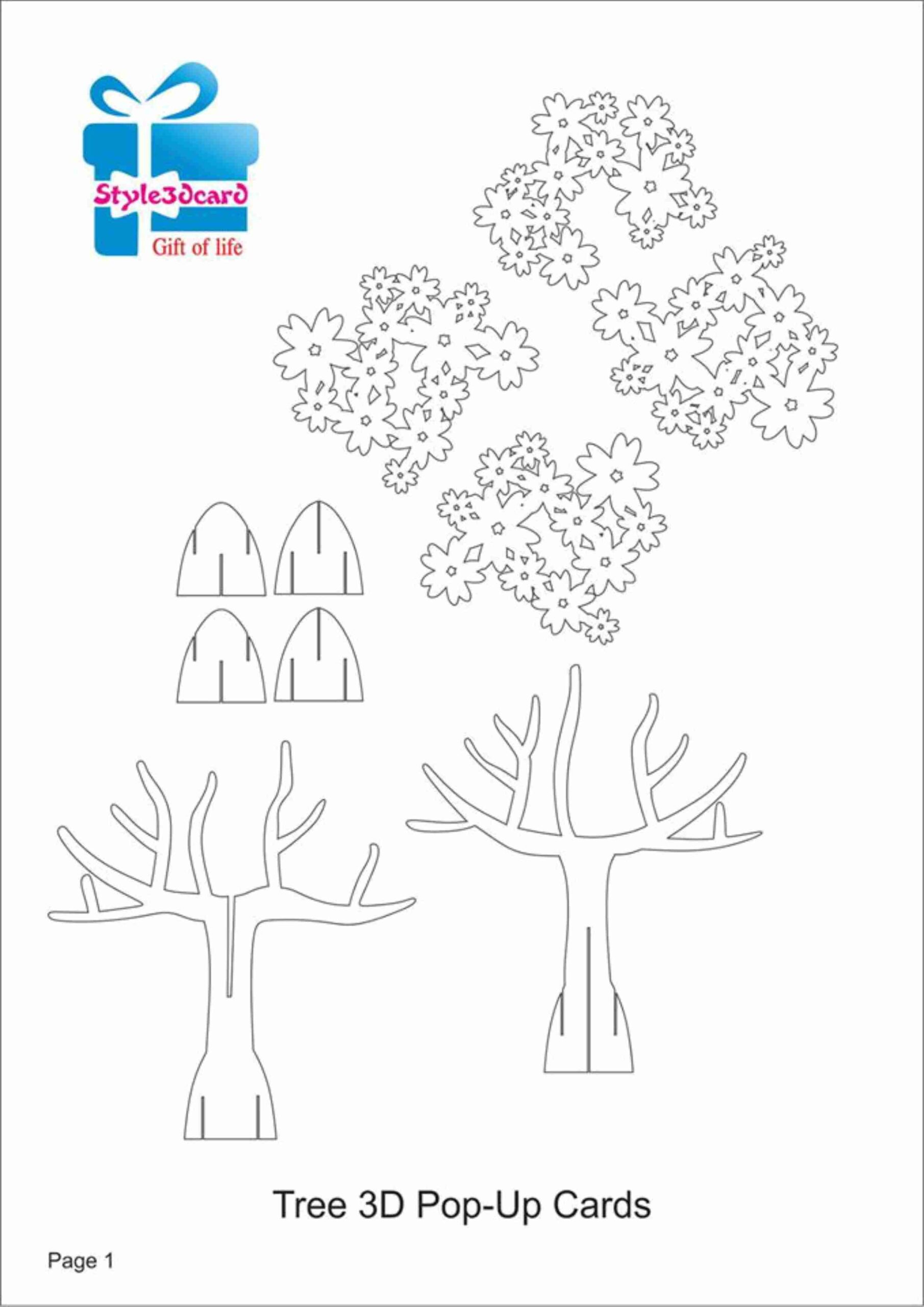 free printable 3d pop up card templates