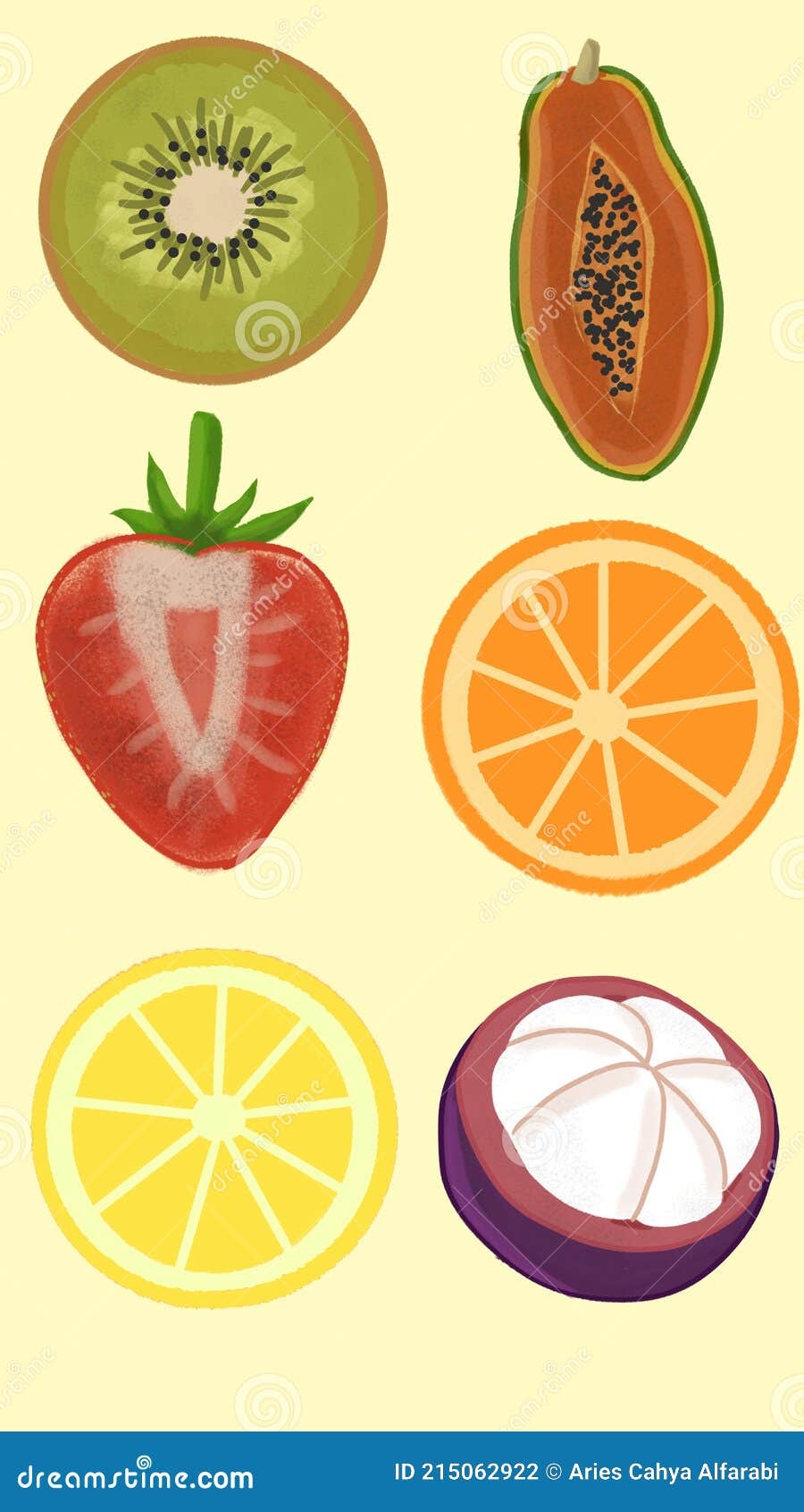 Tropical Fruit Summer Yellow Wallpaper Aesthetic Stock Illustration Illustration Of Brand Orange 215062922