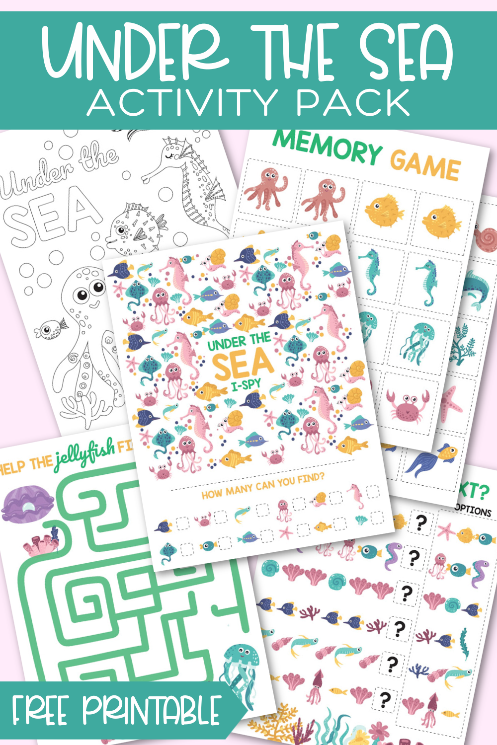 Under The Sea Activity Pack Free Printable Sea Activities Activity 