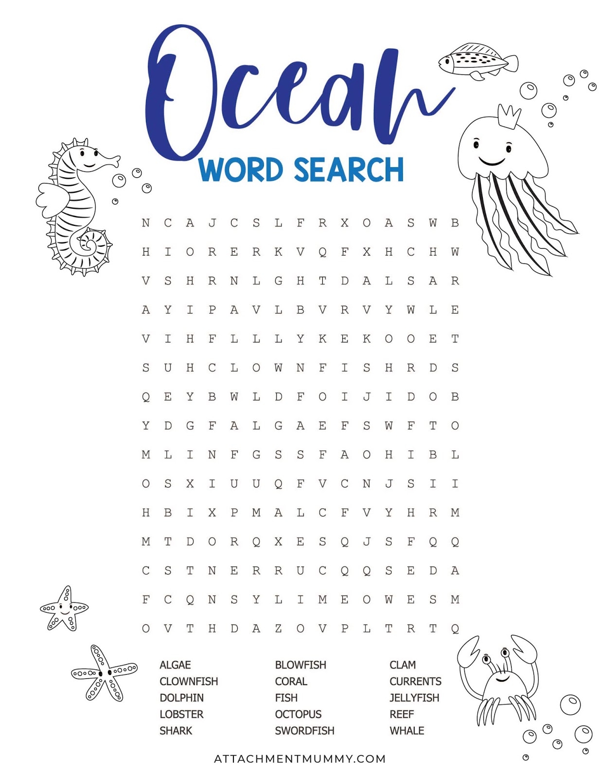 Under The Sea Activity Sheets