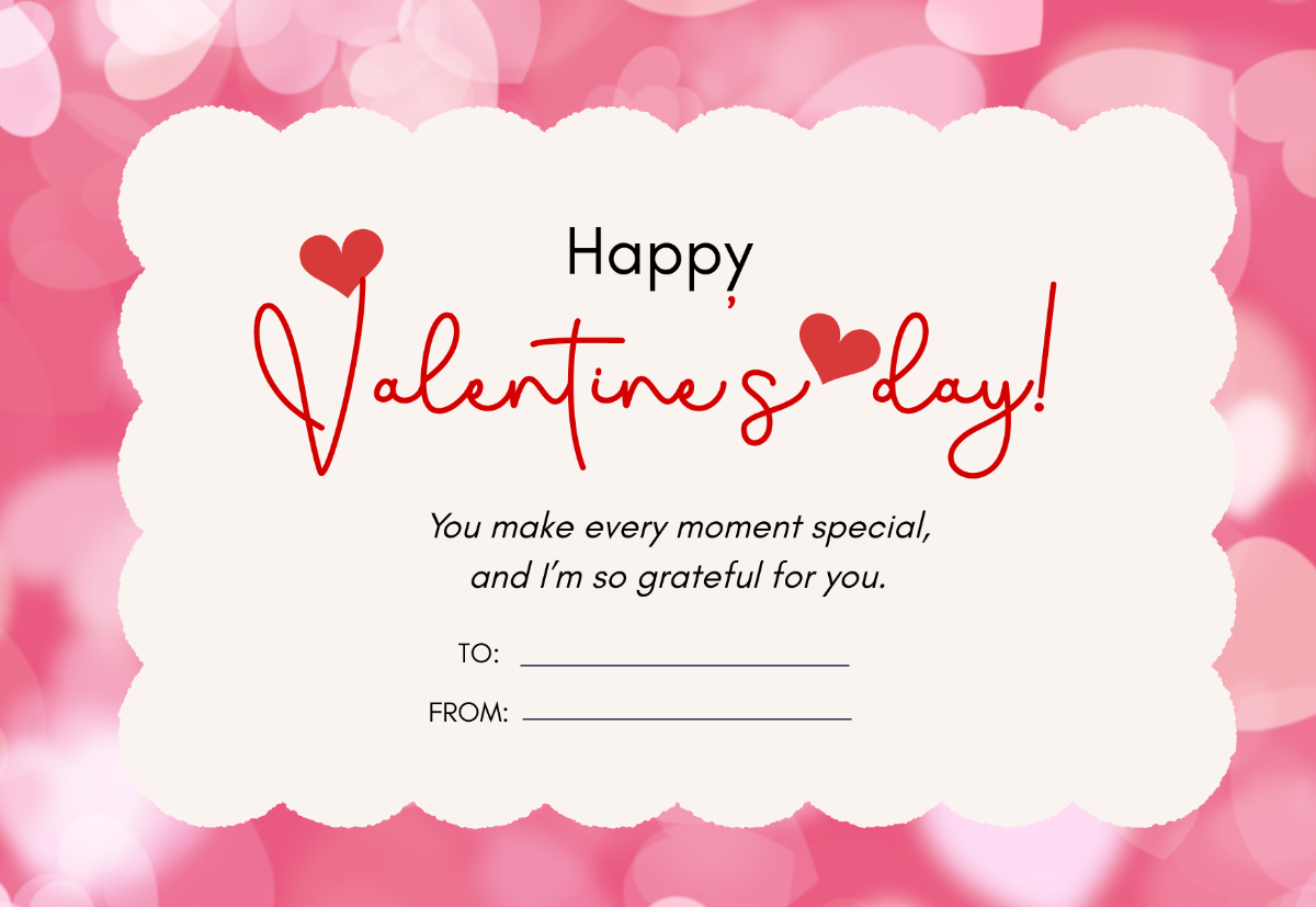 Valentine S Day Card Templates Free