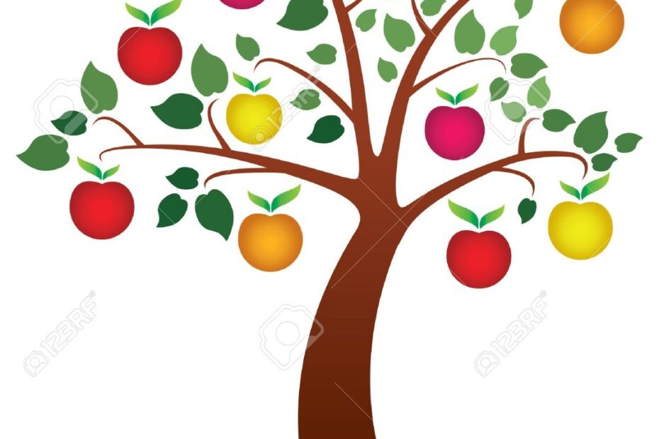 Vector Apple Tree With Fruits Royalty Free SVG Cliparts Vectors And Stock Illustration Image 8509763