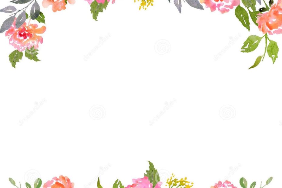 Watercolor Floral Card Template