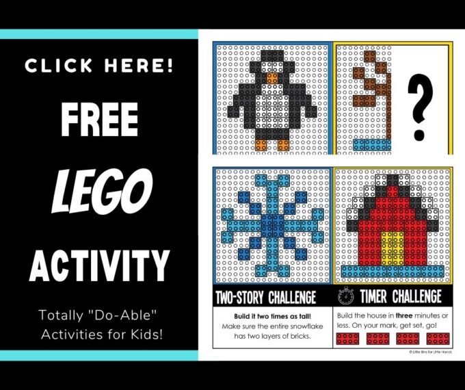 Winter LEGO Challenge Cards Little Bins For Little Hands