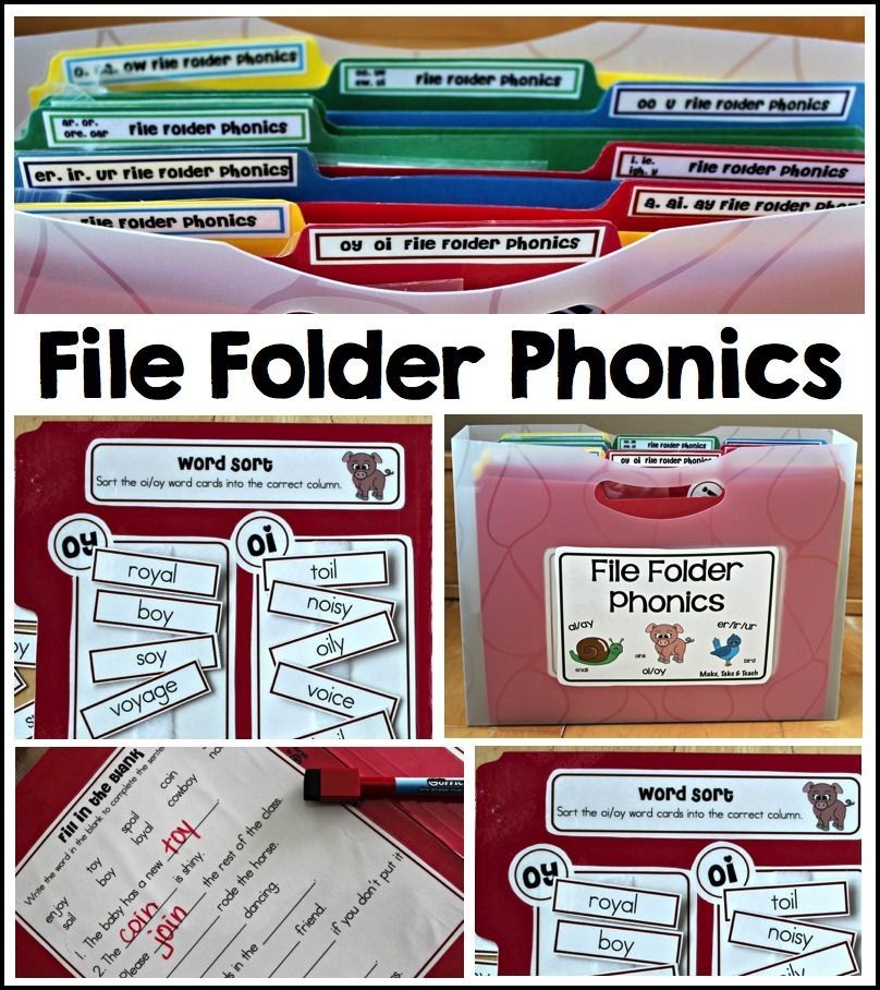 12 Phonics File Folders Ideas Folder Games File Folder Games 