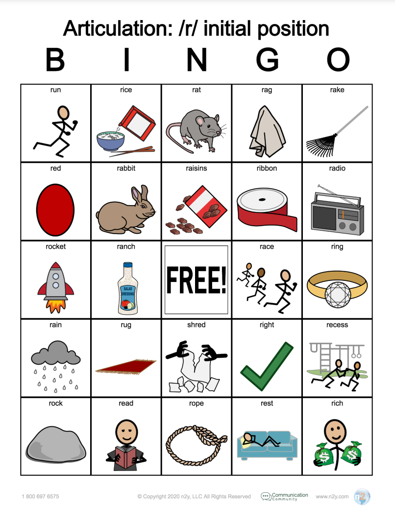 free printable articulation speech games