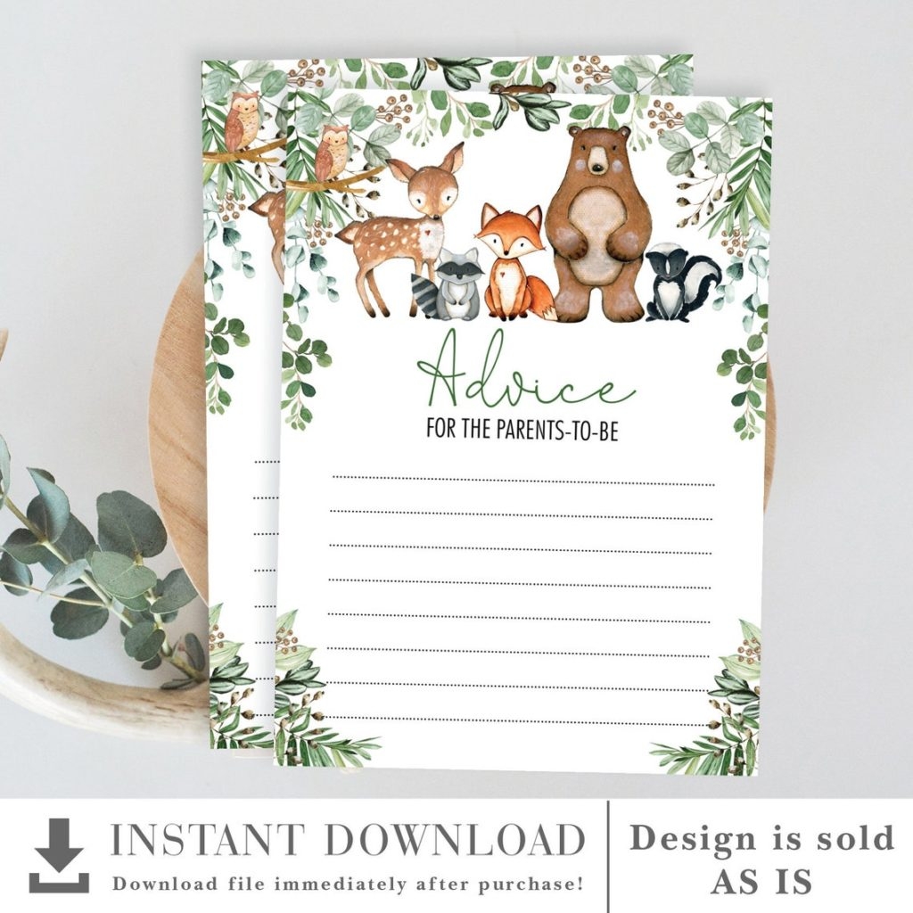 free printable baby shower games woodland animals