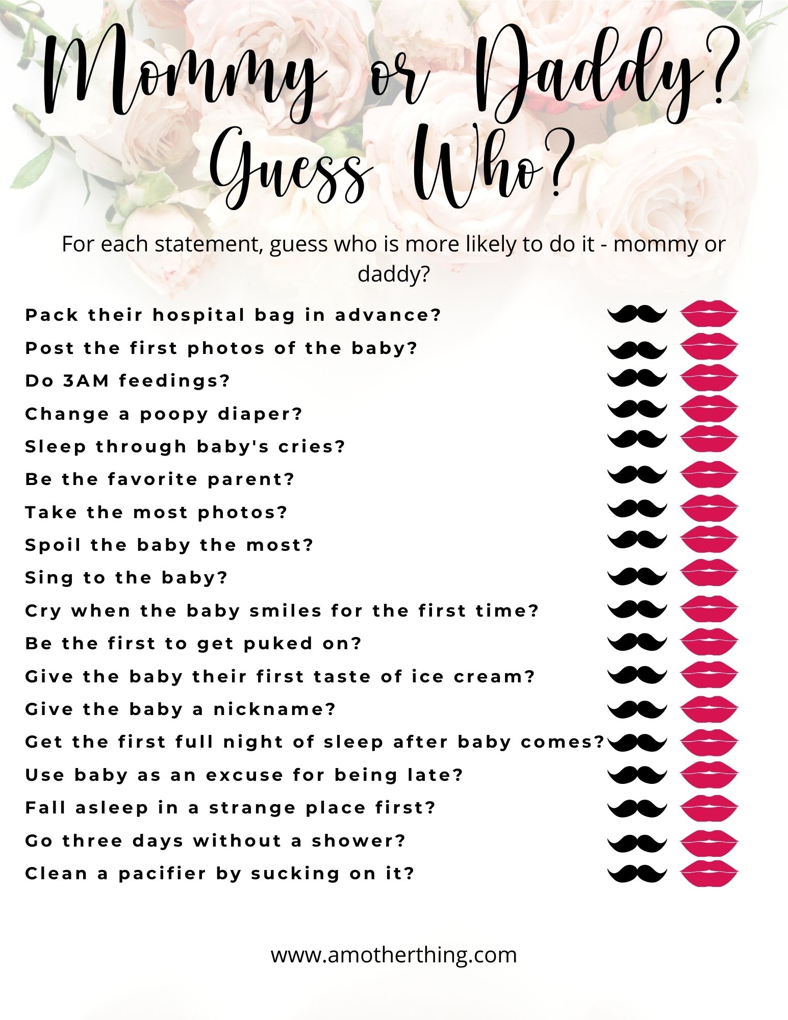 30 Baby Shower Games Your Guests Will Love With Free Baby Shower Printables It s A Mother Thing
