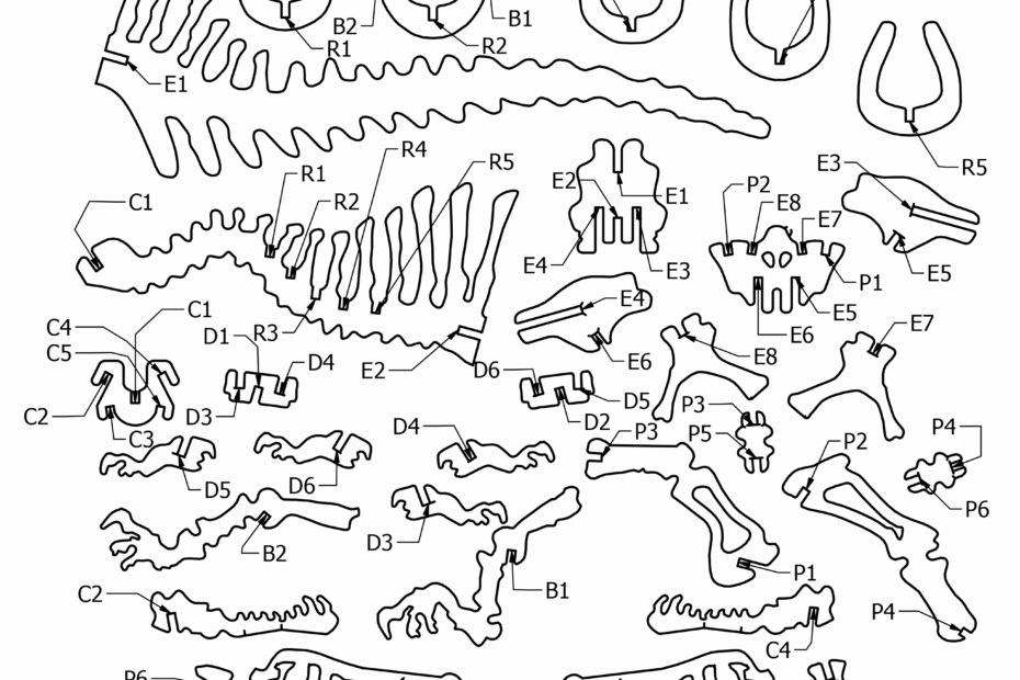 3D PUZZLE SPINOSAURUS DINOSAUR Free STL File For 3D Printing Cults