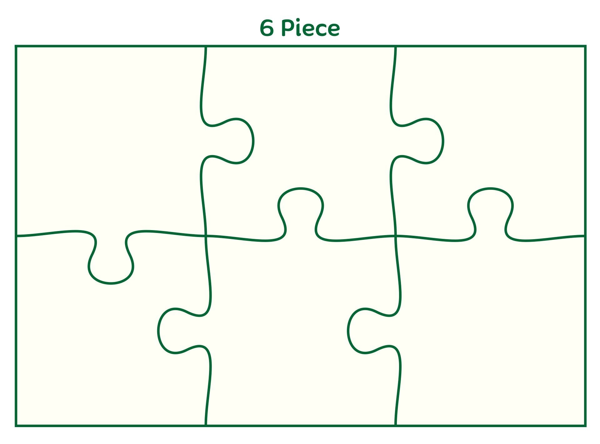 9 piece jigsaw puzzle template