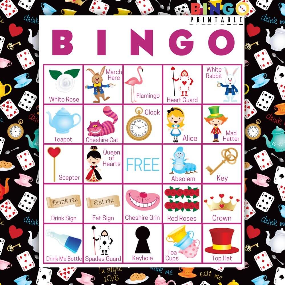 free printable alice in wonderland games