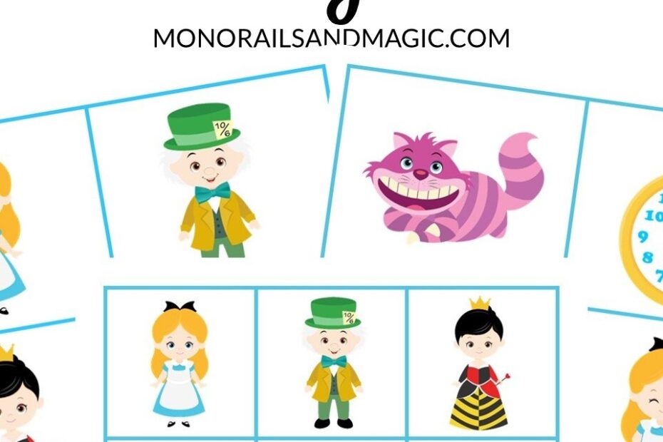 Alice In Wonderland Memory Game Free Printable Monorails And Magic