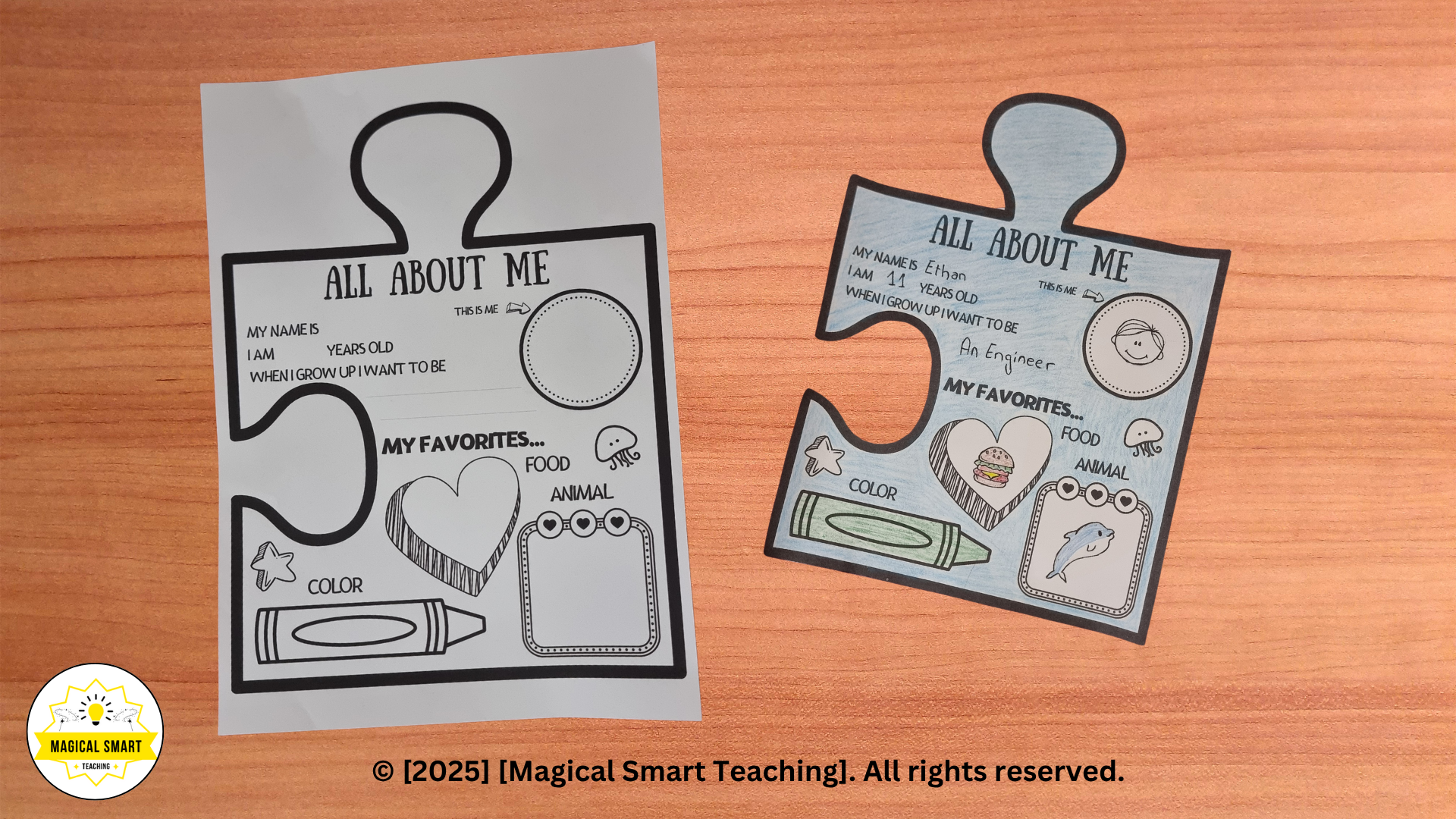 all about me puzzle piece template