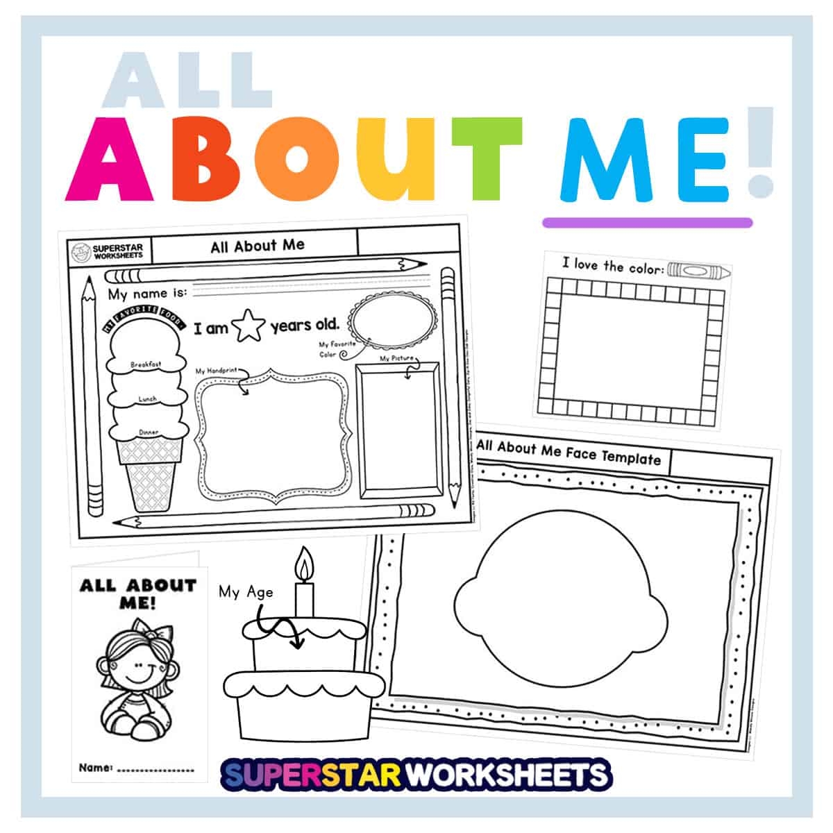 all about me puzzle piece template free