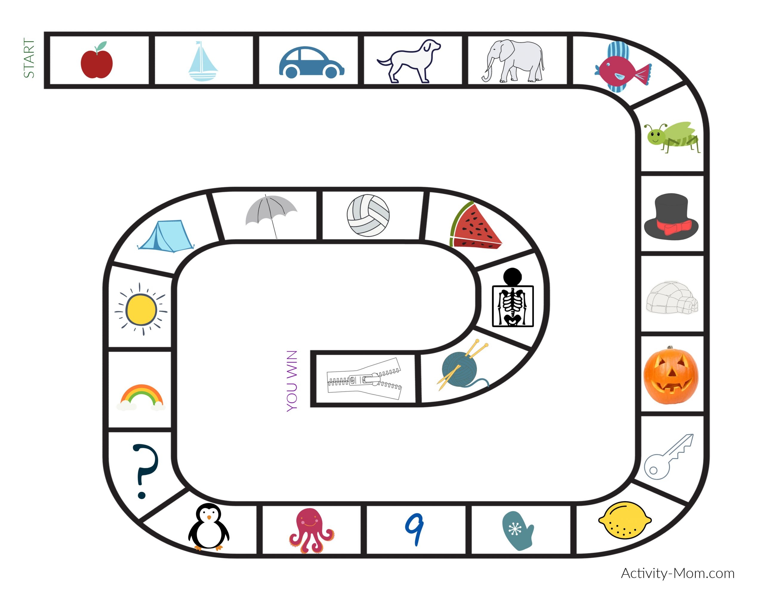 free printable alphabet recognition board games