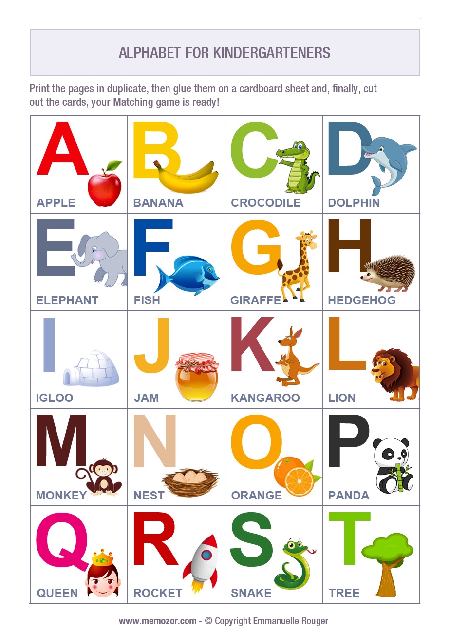 free printable alphabet memory games