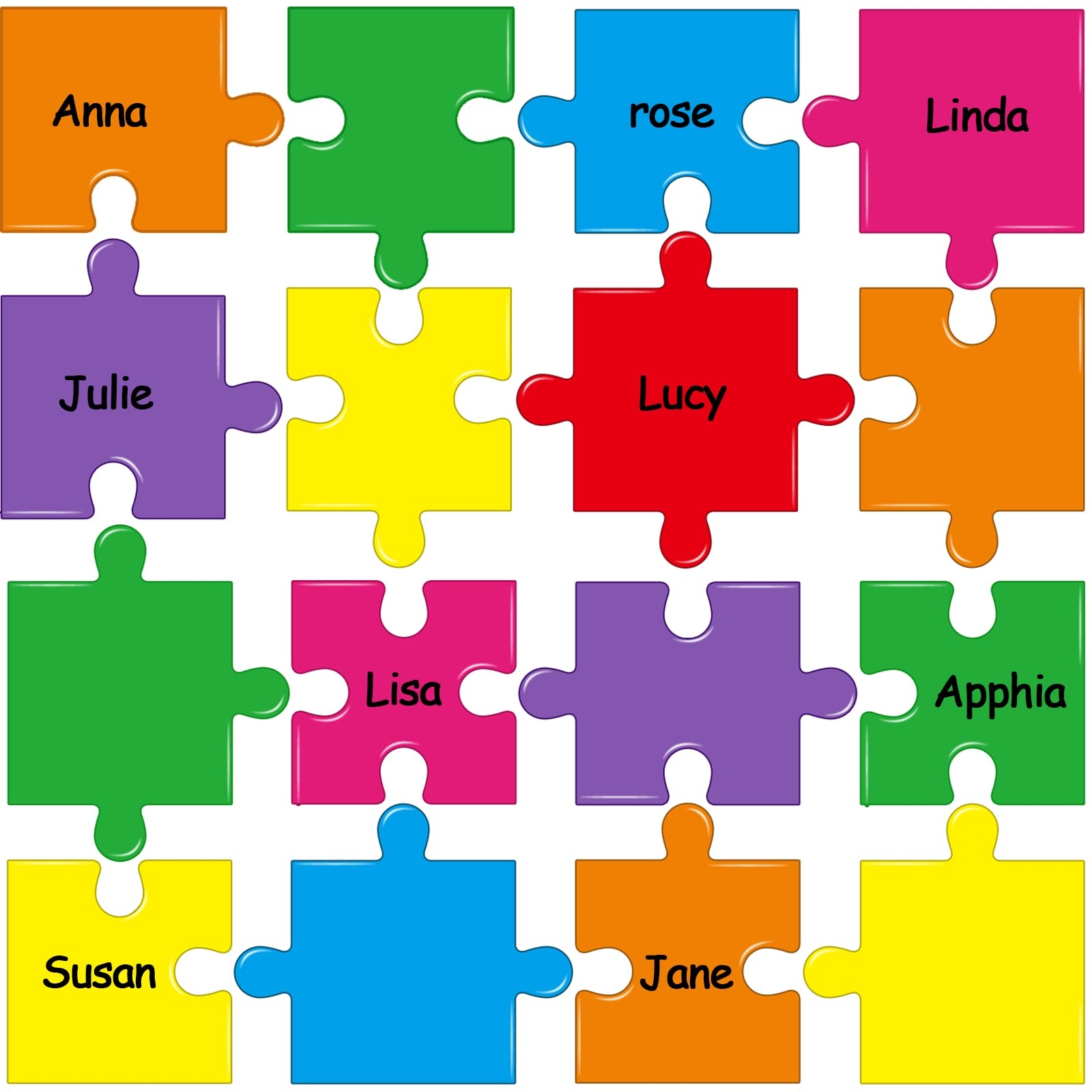 classroom puzzle pieces template