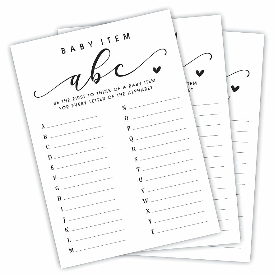 free printable abc baby shower game