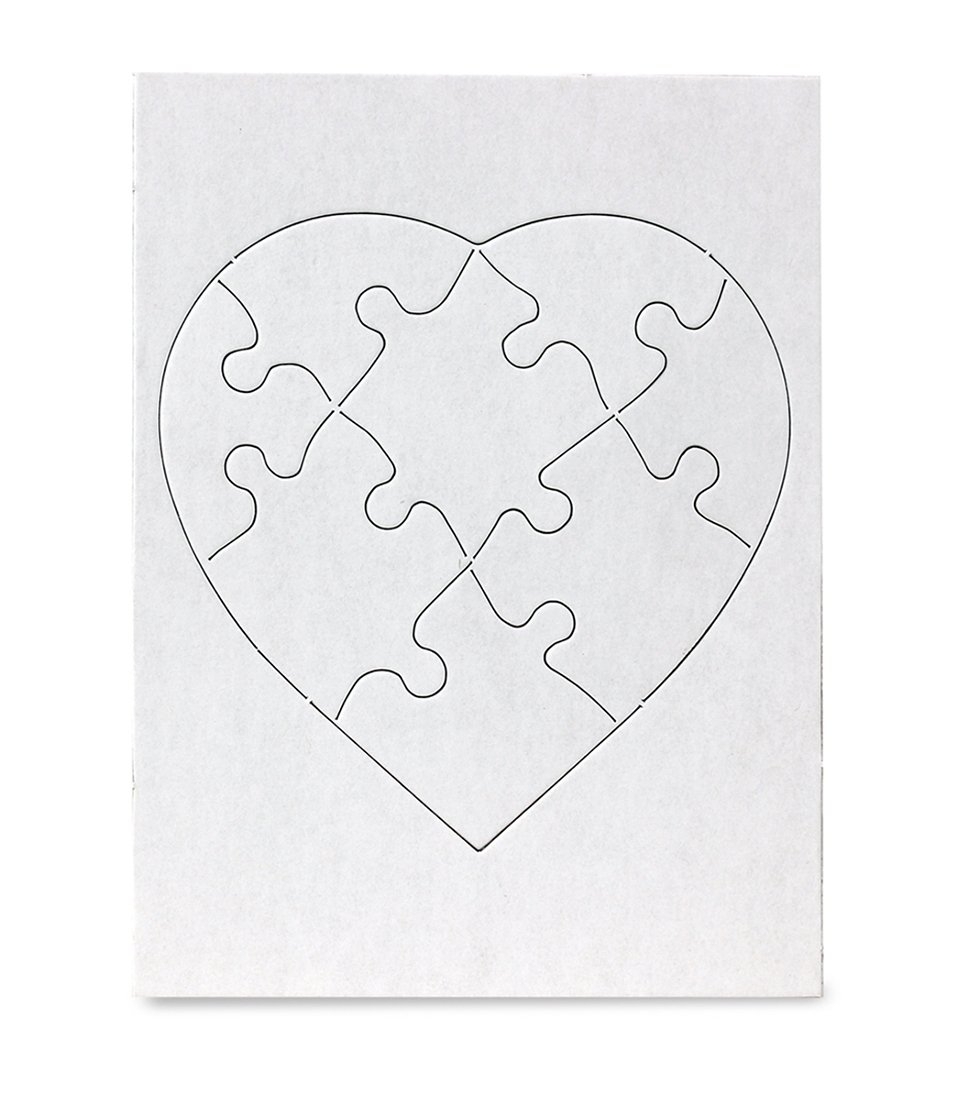 blank heart puzzle template