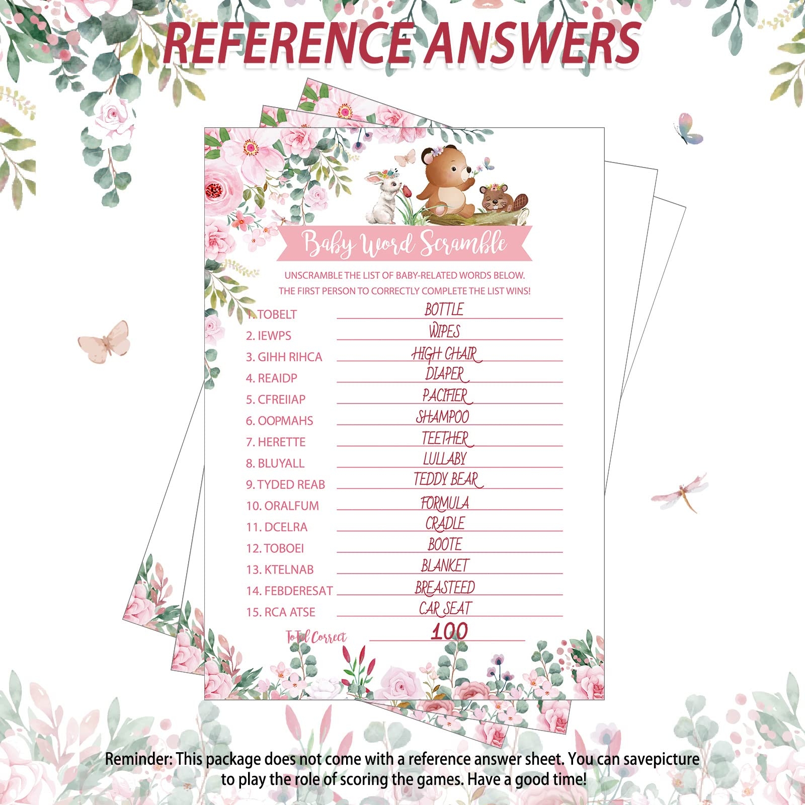 free printable baby animals forest game