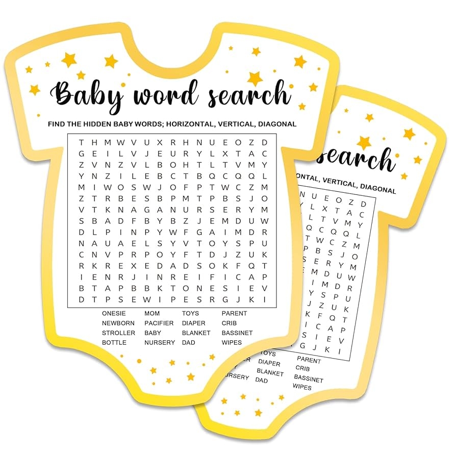 Amazon Misaidou Baby Shower Game 30 Card Set With Answer 