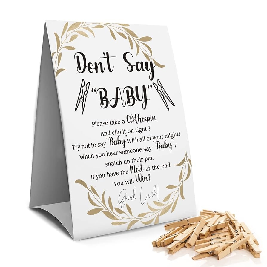 Amazon Muruseni Don t Say Baby Clothespin Games Sign 1 Sign 