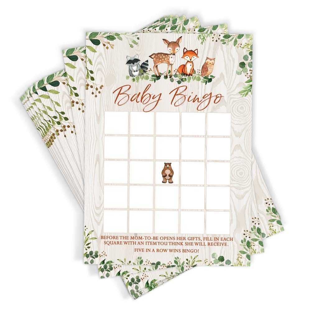 free printable baby shower games woodland