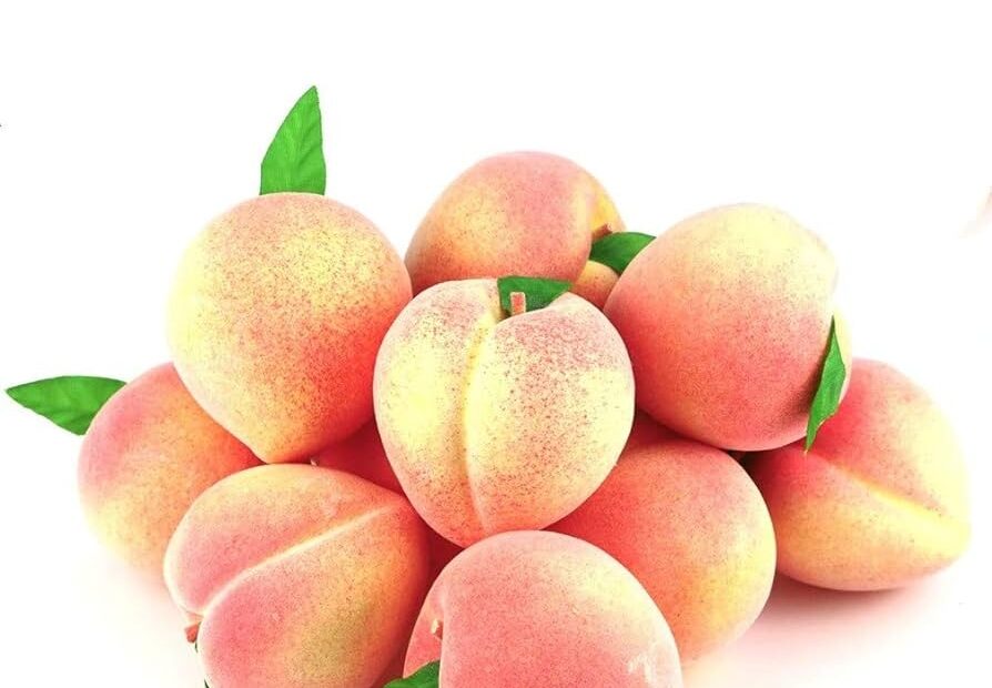 Amazon Ulalaza 12Pcs Fake Peach Artificial Fruits Model