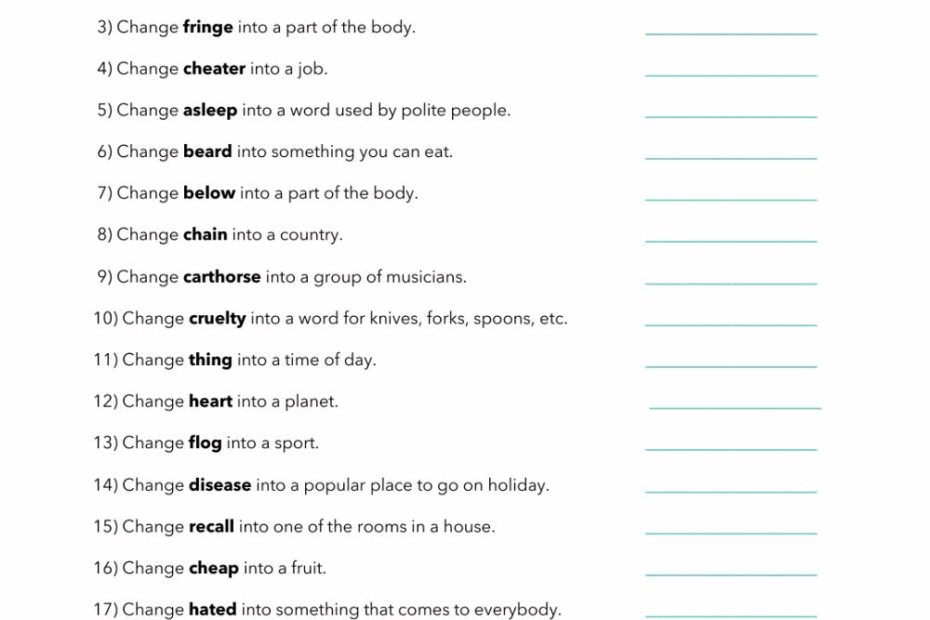Anagrams Worksheet Worksheets Library
