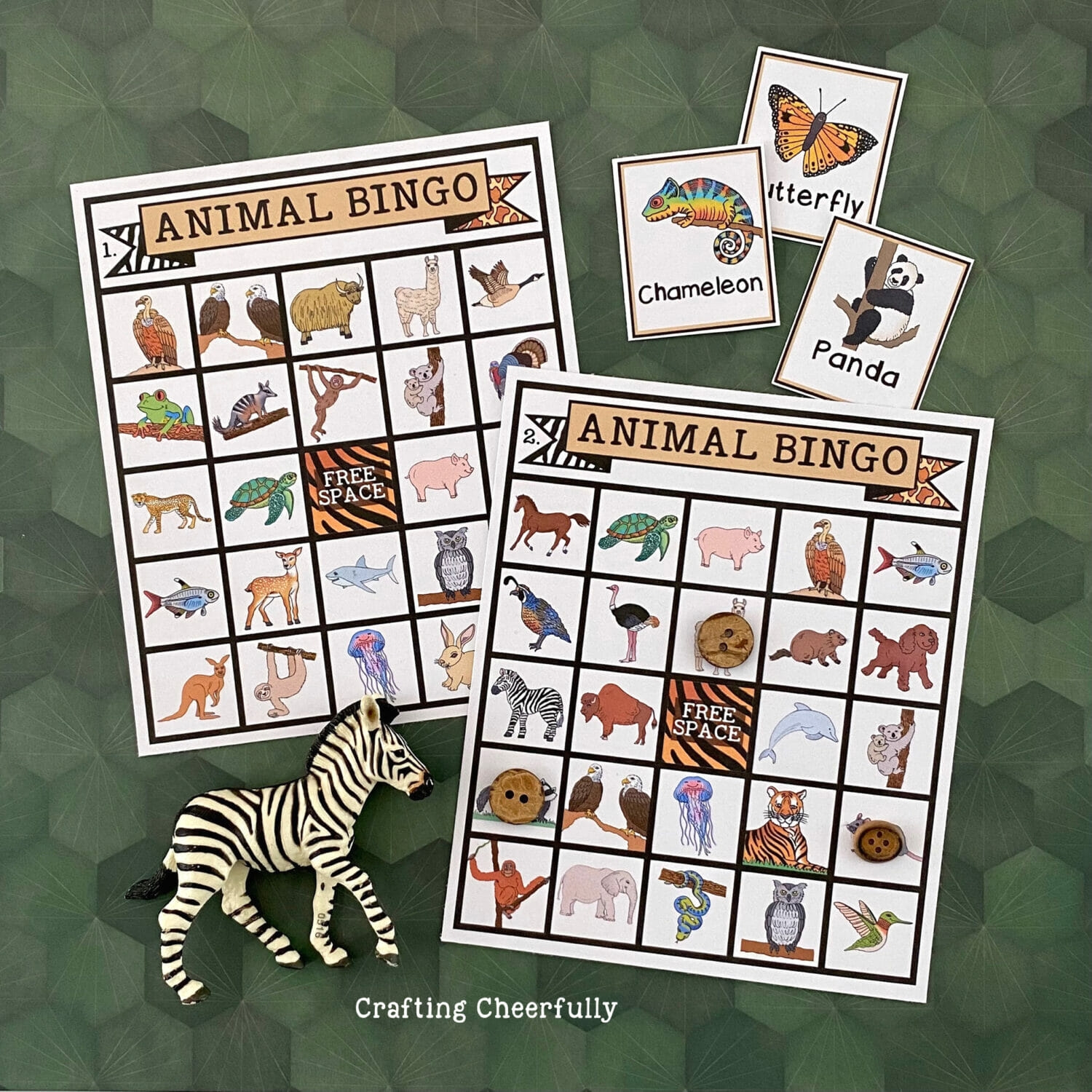Animal BINGO Game Printable Boards Crafting Cheerfully