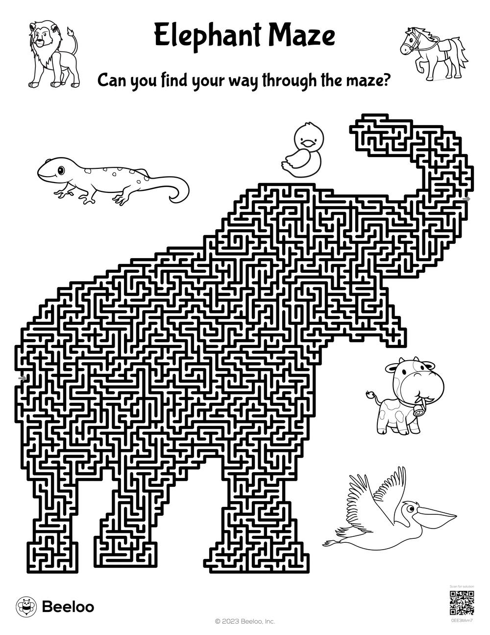 free medium maze games printable