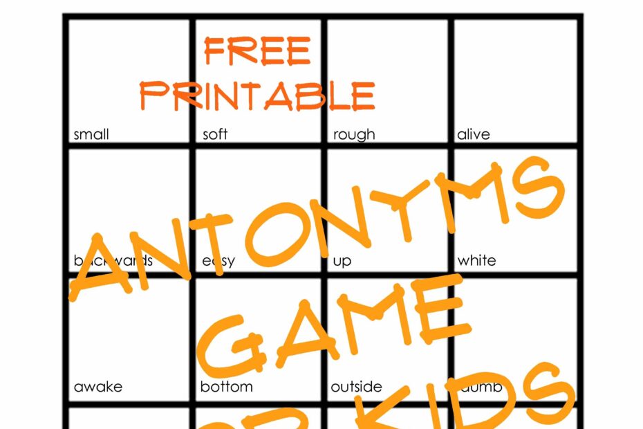 Antonyms Game For Kids Squarehead Teachers