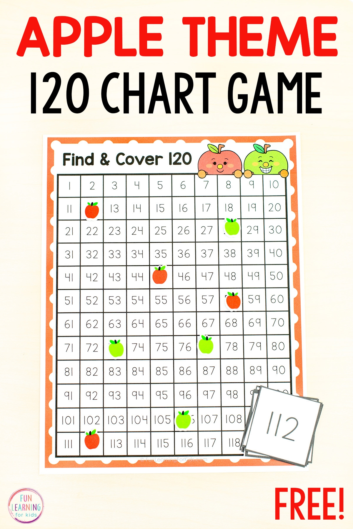 Apple 100 And 120 Chart Find And Cover The Number Game