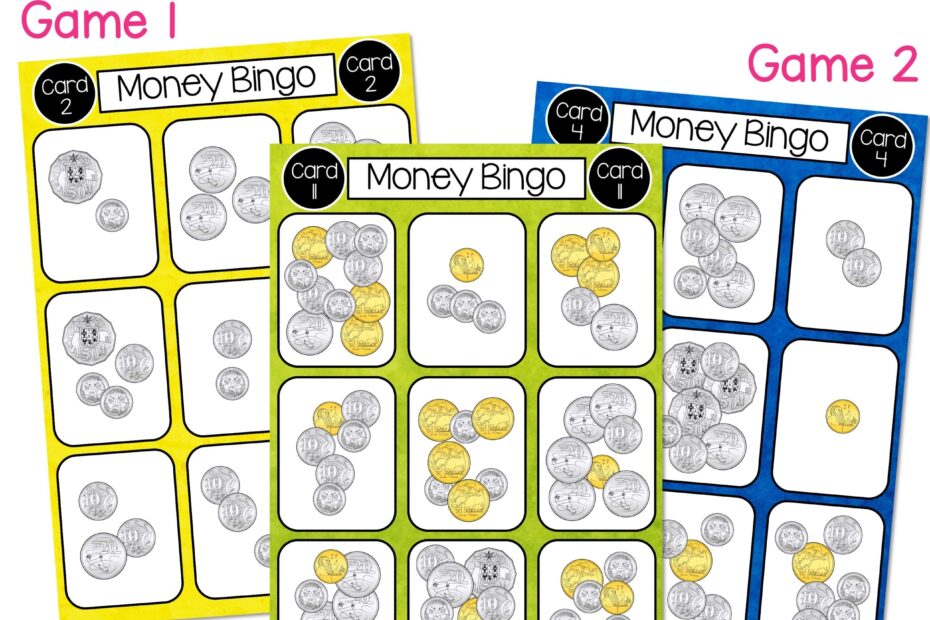 Australian Money Bingo Game Counting Coins Australian Teachers