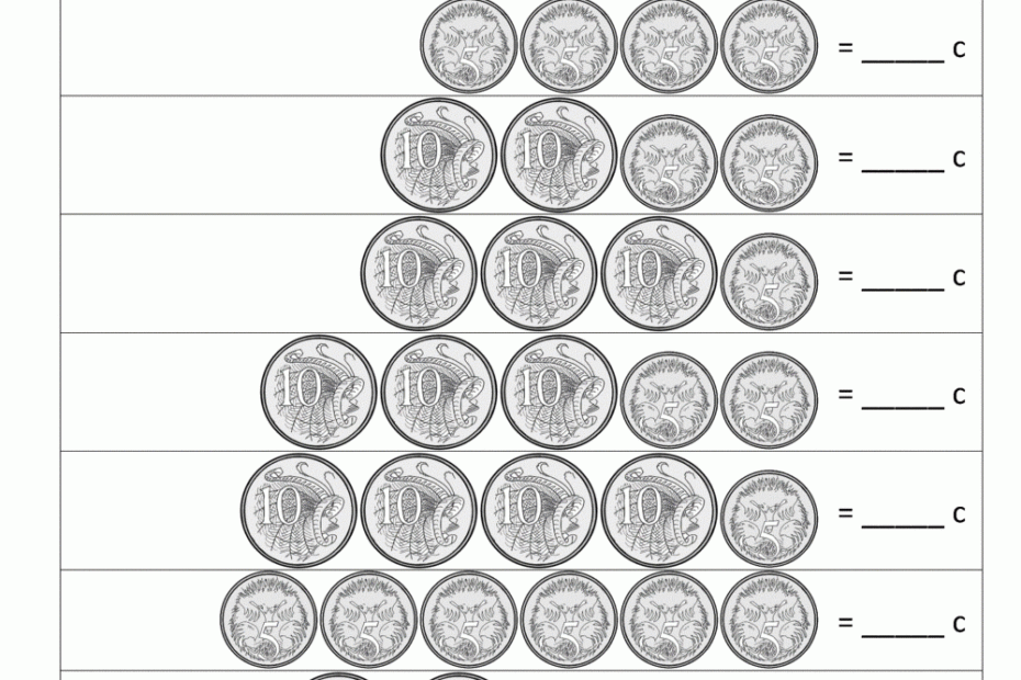 Australian Money Worksheets