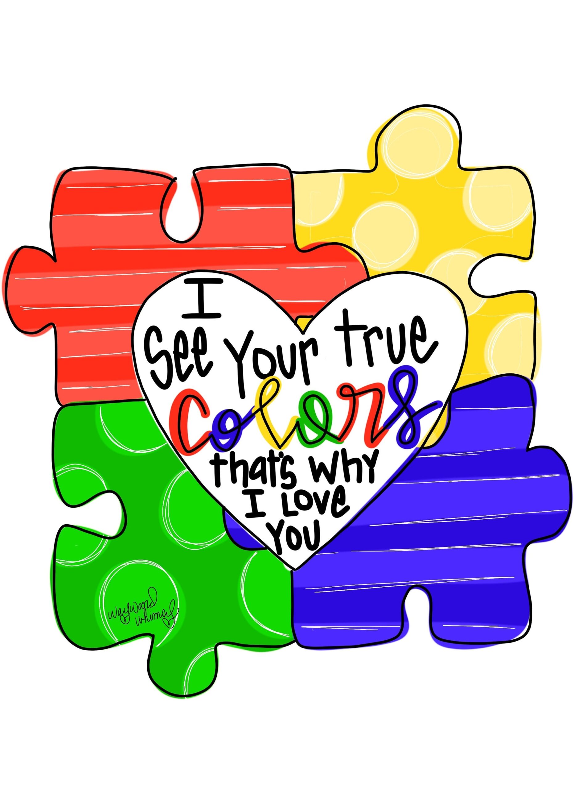 Autism Support Autism Awareness Puzzle Door Hanger Downloadable File Printable Template Etsy Hong Kong