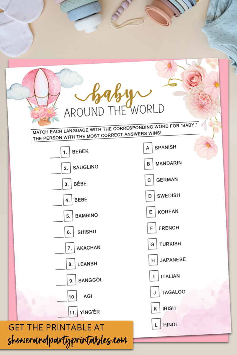 Baby Around The World FREE Printable 4 Designs Leap Of Faith 
