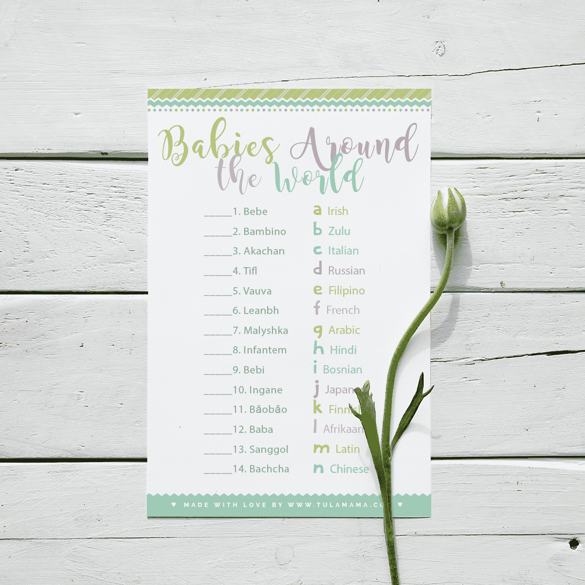 free printable baby traditions around the world shower game