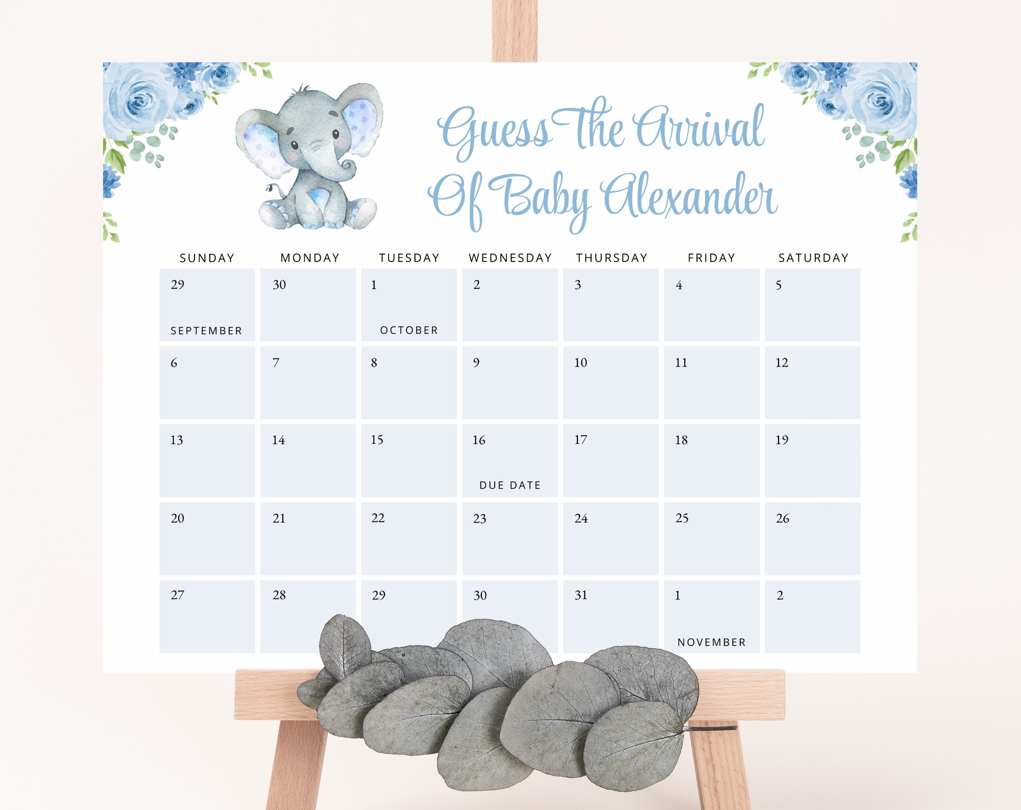 free printable babyboy elephany shower games