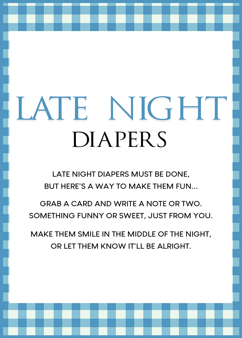 Baby Shower Games Free Printables Late Night Diapers 