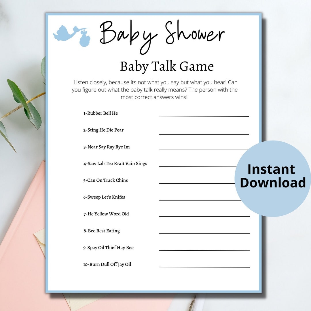 free printable baby babble game