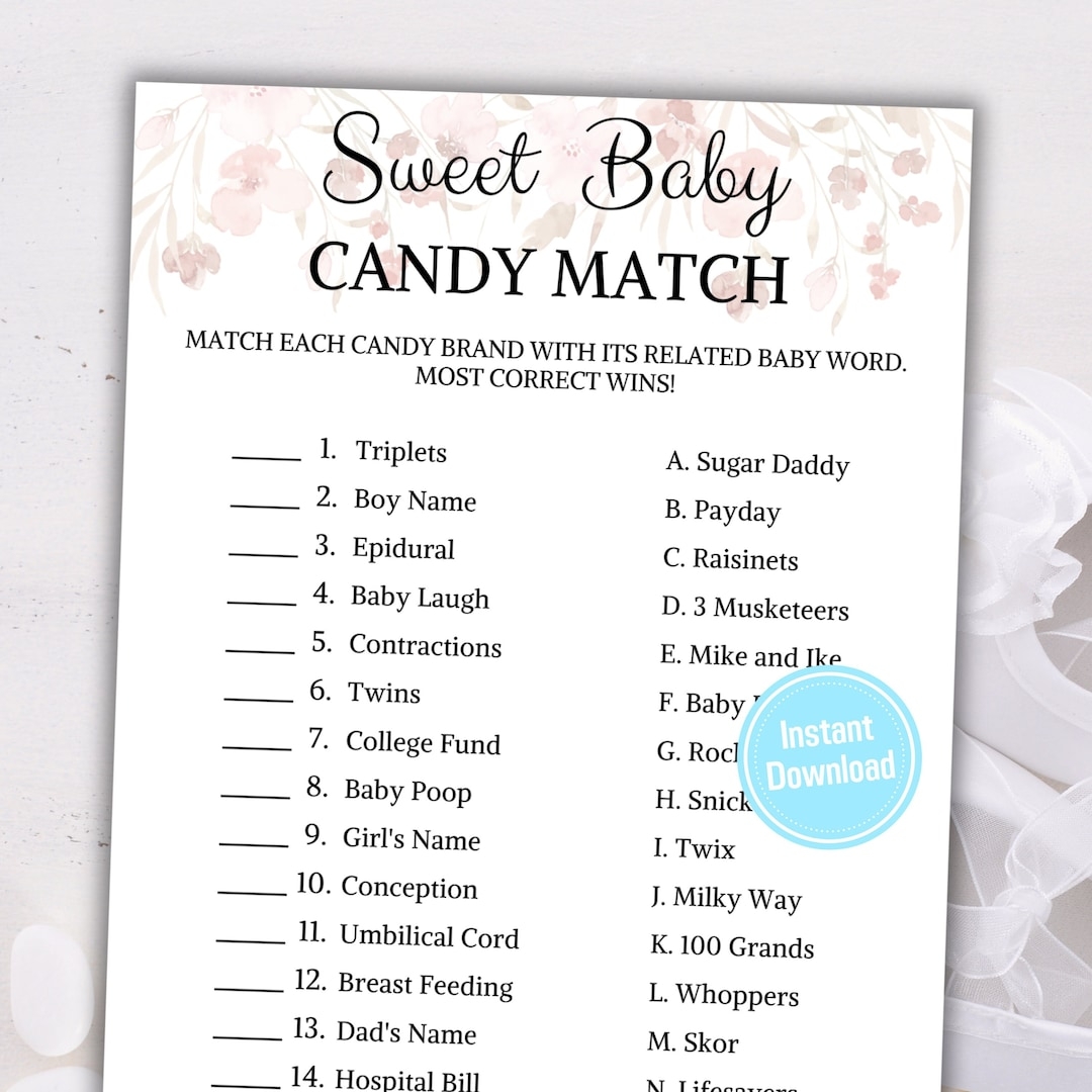 free printable baby sweet concentration game