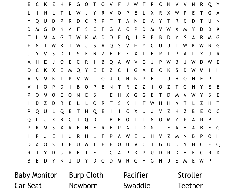 BABY WORD SEARCH WordMint