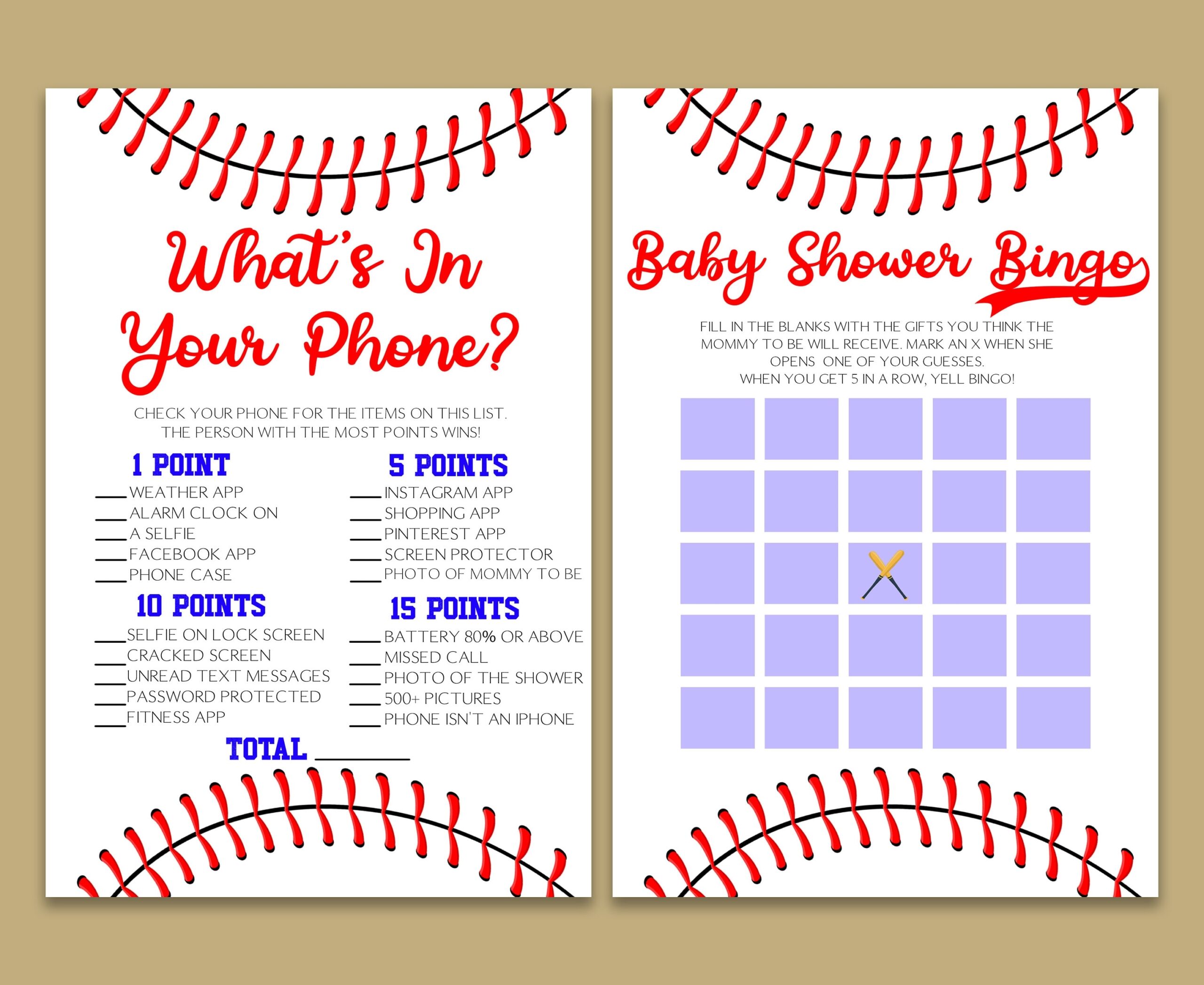 Baseball Themed Baby Shower Game Pack Printable Baby Shower Games Sports Themed Games For Baby Shower Baby Shower Games Package A56 Etsy