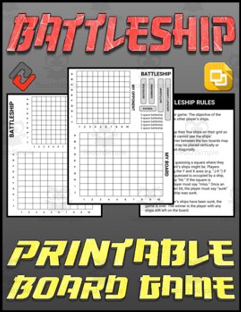 free math battleship printable game board