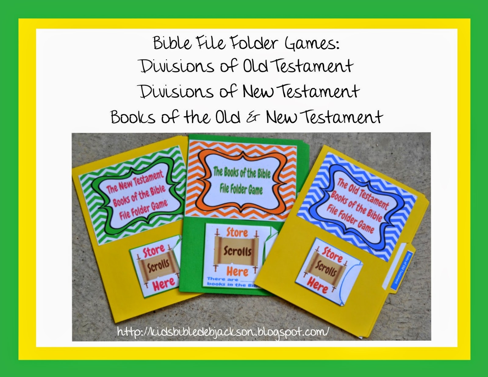 Bible Fun For Kids Bible File Folder Games